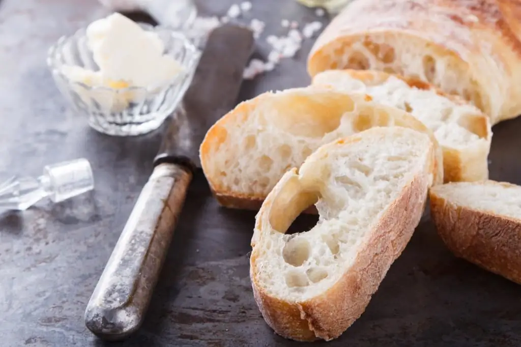 ciabatta แคลอรี่ต่อ 100 กรัม