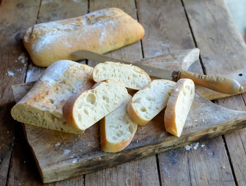 ciabatta çörəyindəki kalori