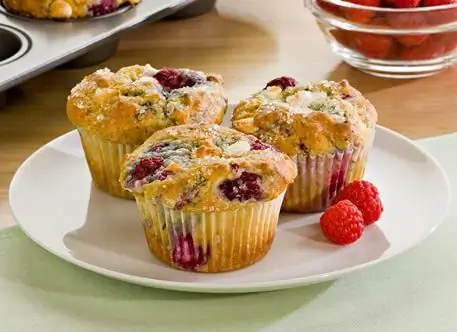 Muffins met frambose: die beste resepte