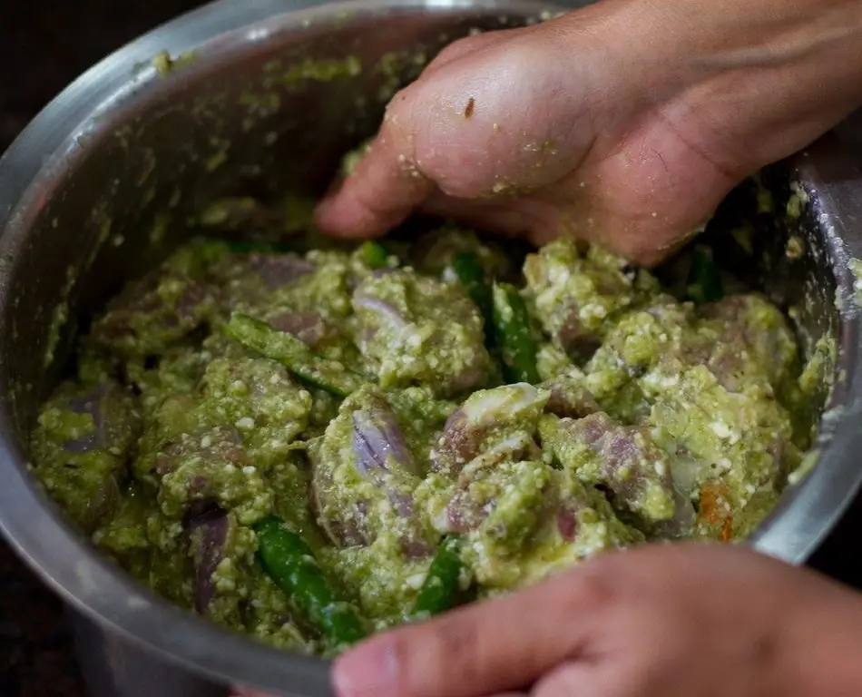 Lamb in marinade