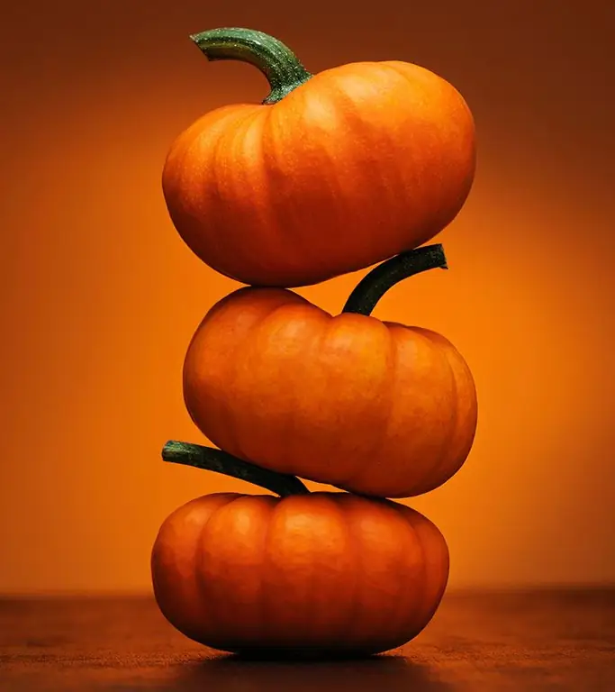 Different shapes of pumpkins