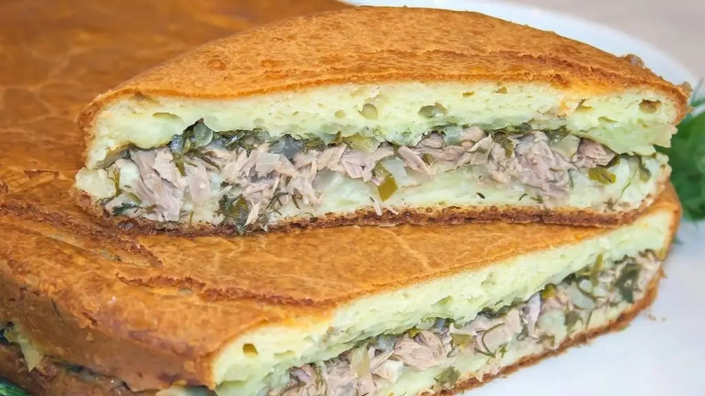 Pastel de mayonesa en gelatina con conservas de pescado: receta, ingredientes, opciones de cocción