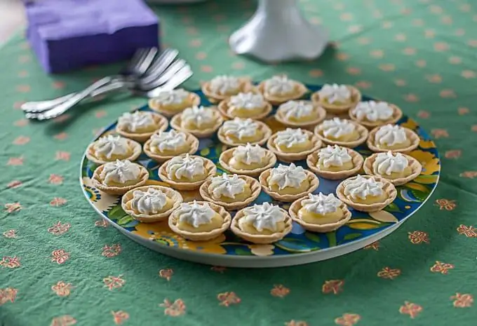 delicious toppings for tartlets on the festive table