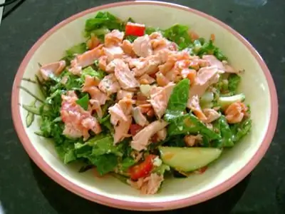 salad salmon dalam tin