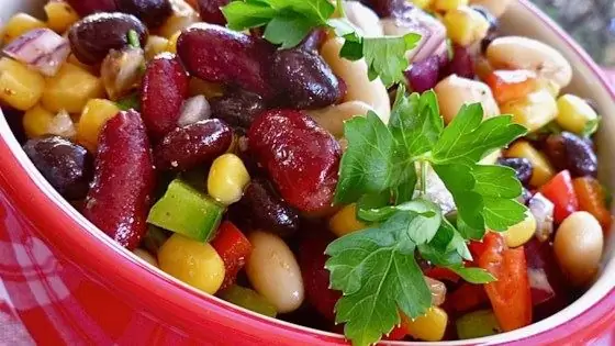 canned corn and bean salad