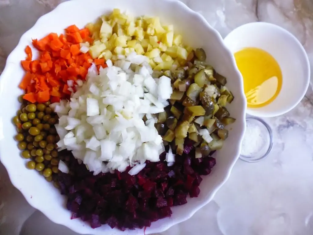 ingredientes de la ensalada