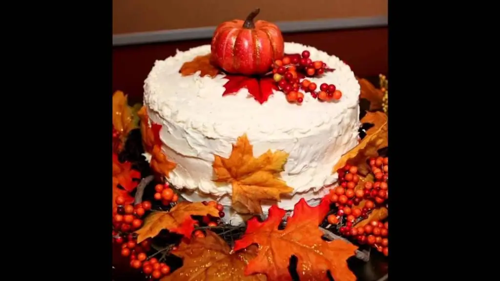 Torta "Leaf fall": ingrediencie, recept s popisom, funkcie varenia