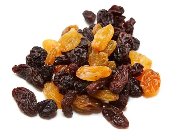 Teneur calorique des raisins secs. Propriétés utiles des raisins secs