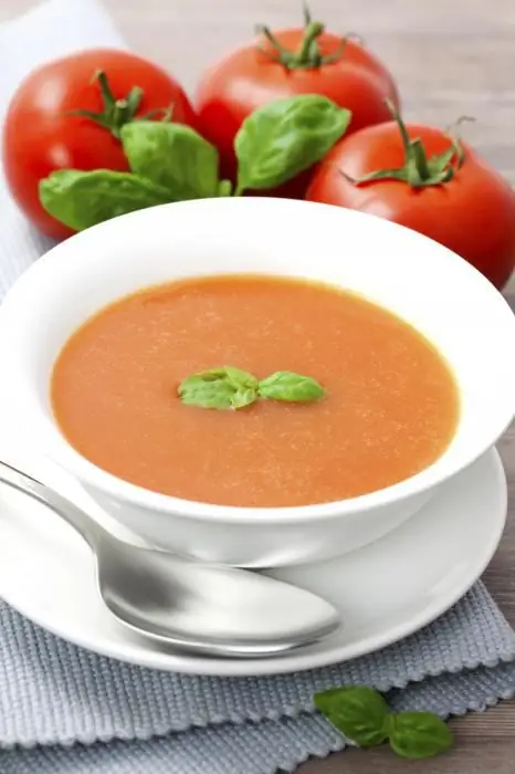 Tomato soup. Tomato puree soup: recipe, photo