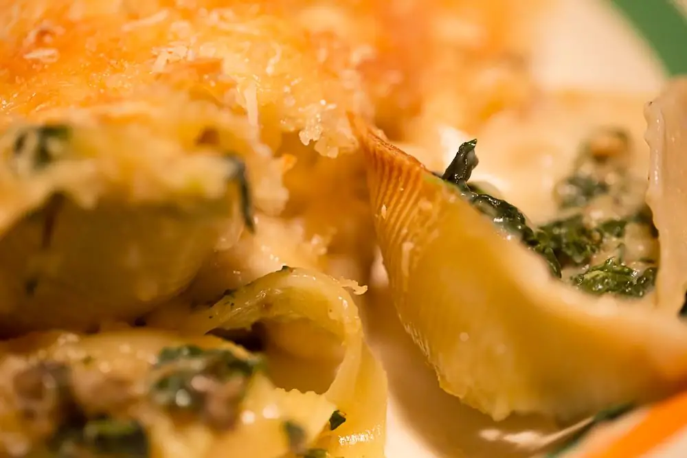 stuffed conchiglioni in the oven