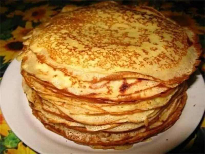 Tortitas finas con leche: receta con foto