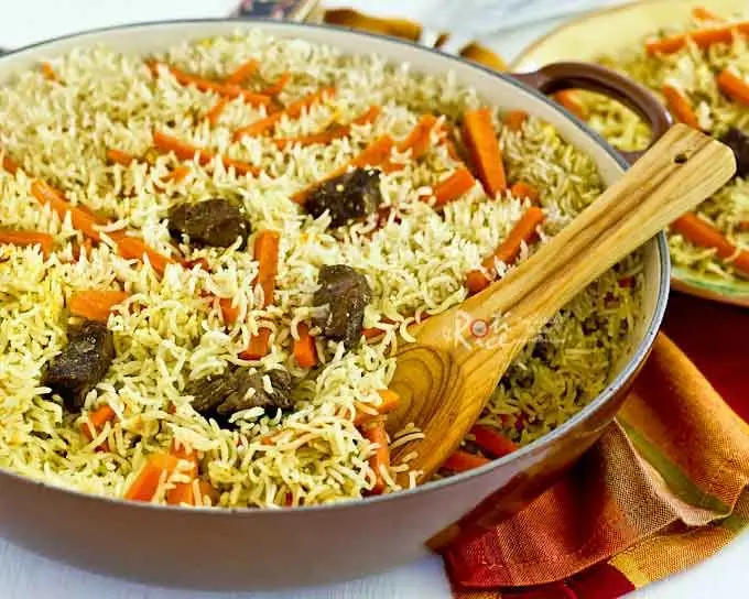 Pilaf met vlees koken