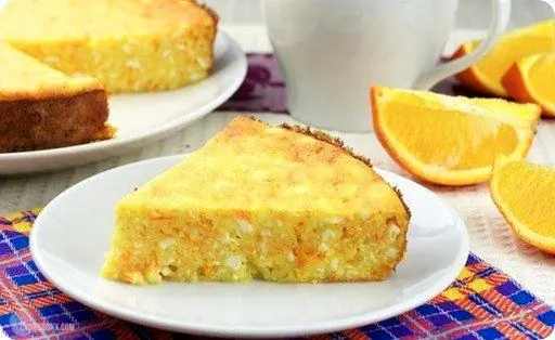 Casserole keju cottage dengan labu