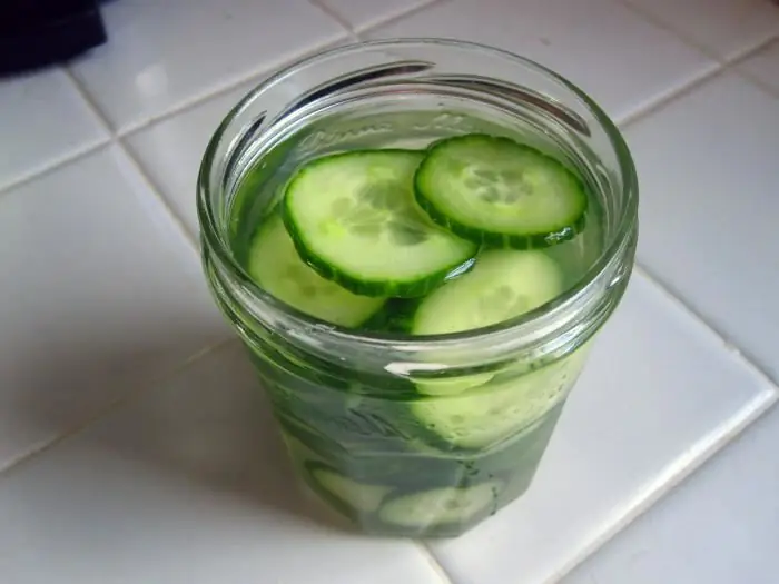 cucumbers in a jar