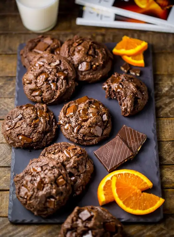 gâteaux avec des pépites de chocolat