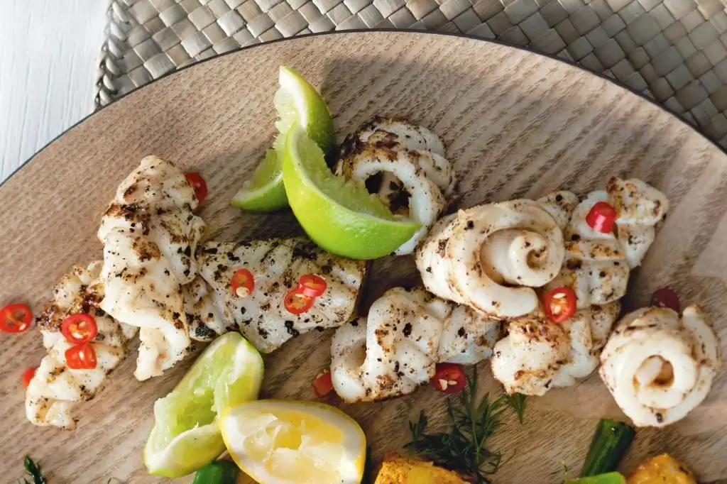 Recipe for marinated squid