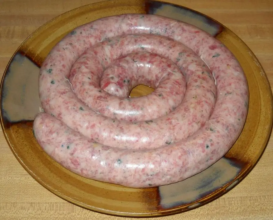 salyangoz yuvarlanan kolbasa