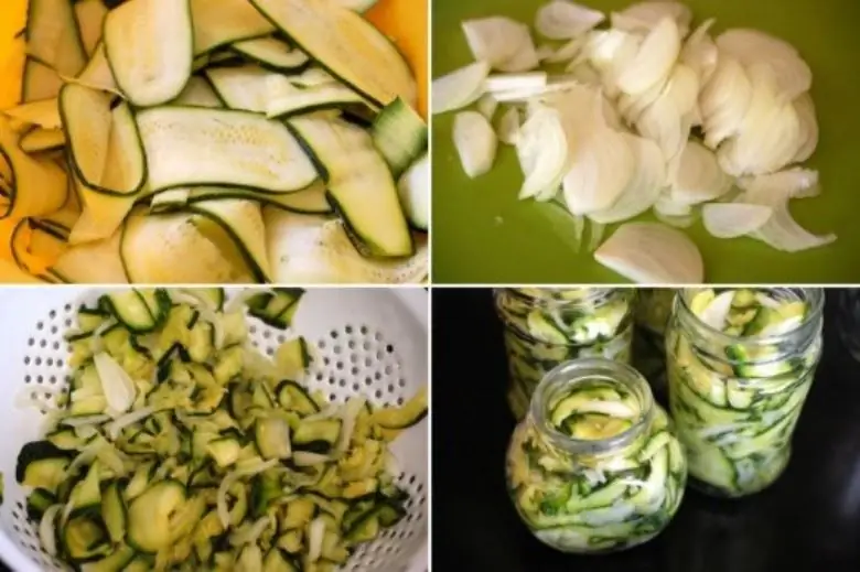 memasak salad zucchini