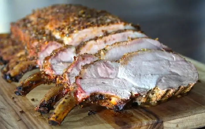 Pork loin on the bone