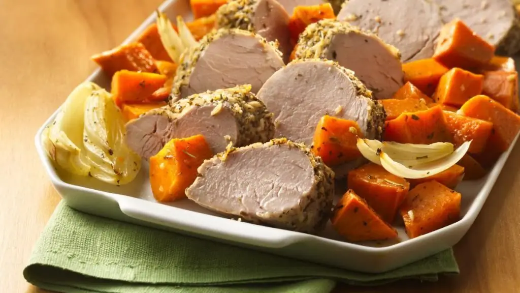 Pork loin with vegetables