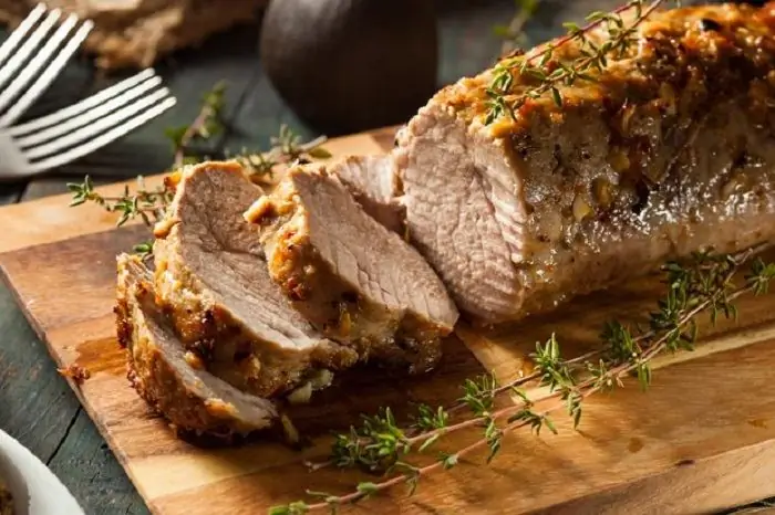 Baked pork loin