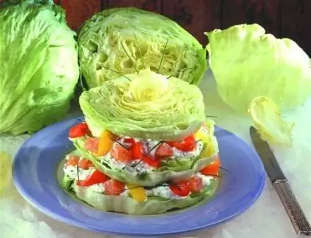 saladi ya lettuce ya barafu