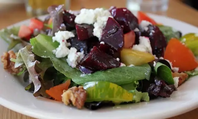 baked beetroot salad with cheese