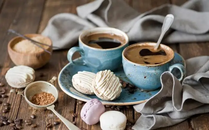 Kopi dengan marshmallow: penerangan dan kaedah penyediaan