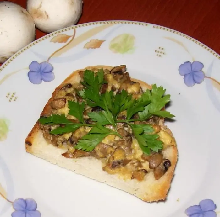 Mushroom sandwich: iba't ibang masarap