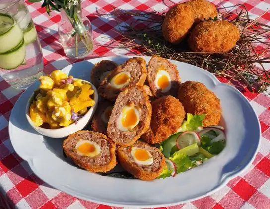 Cutlet with egg inside