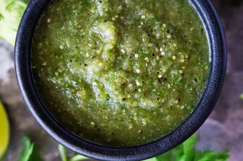 cách làm salsa xanh