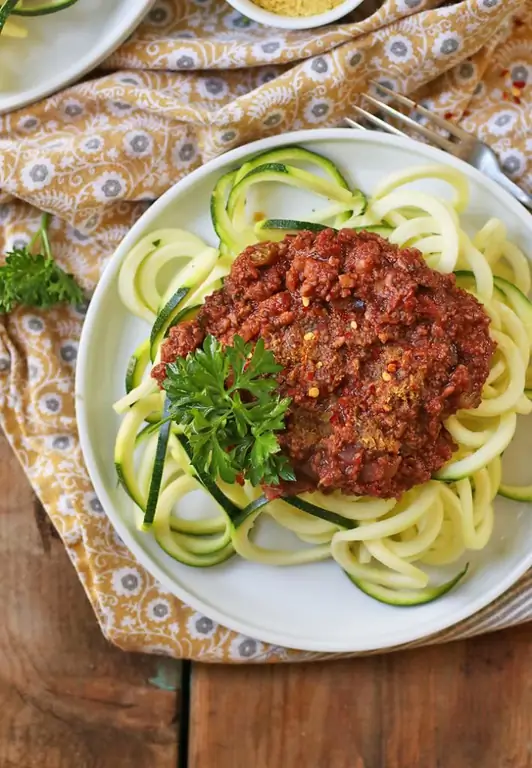 Vegetarian spaghetti pasta