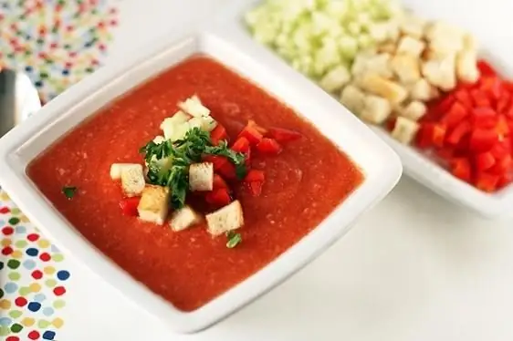 Gazpacho leves: klasszikus főzési recept