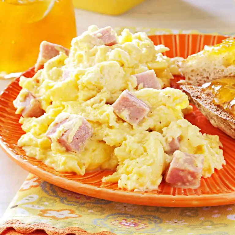 Jambon brouillé friable