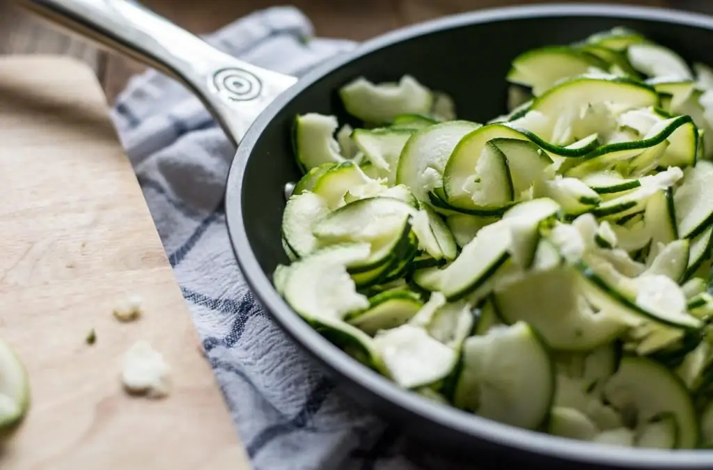 Plaques de courgettes