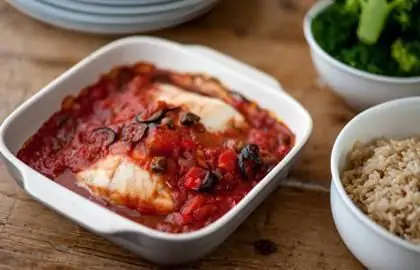 Bacalao rojo: recetas de cocina. Bacalao rojo al horno