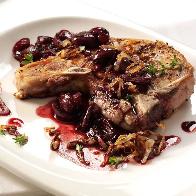 veal with cherries